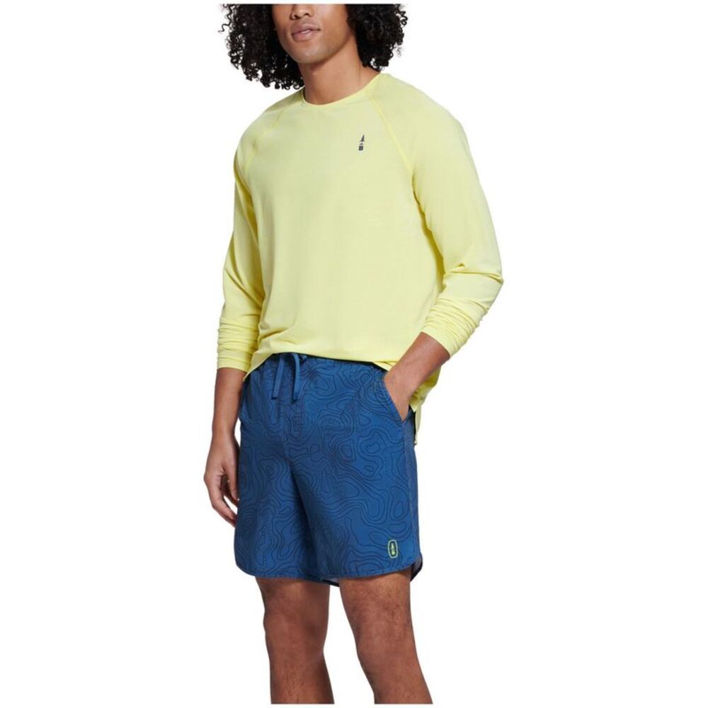 BASS OUTDOOR Mens Moisture Wicking Basic T-Shirt, Yellow, XL, DM